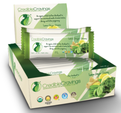 CredibleCravings's Lemon Ginger Greens probiotic perinatal nutrition bars.